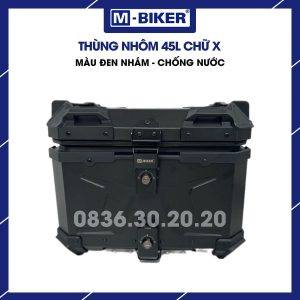 Thùng nhôm 45L chữ M MBiker gắn sau xe máy xe PKL