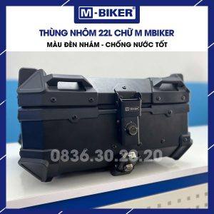 Thùng nhôm 22L chữ M MBiker gắn sau xe máy