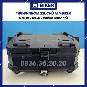 Thùng nhôm 22L chữ M MBiker gắn sau xe máy