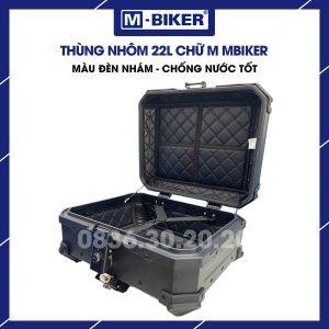 Thùng nhôm 22L chữ M MBiker gắn sau xe máy