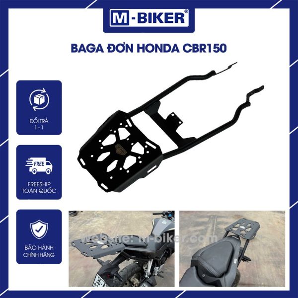 Baga CBR150 gắn thùng sau phun sơn tĩnh điện