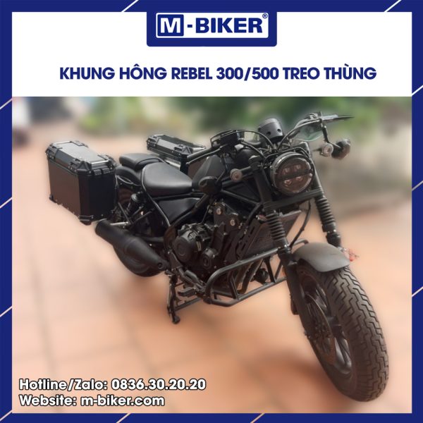 Khung thùng hông Rebel 300 500 không cần baga sau