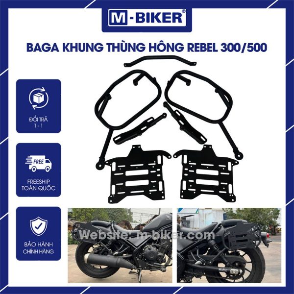 Khung thùng hông Rebel 300 500 không cần baga sau