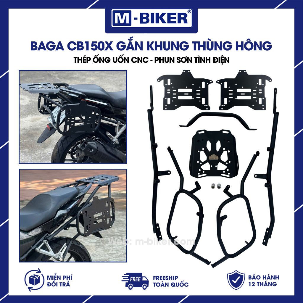 Baga CB150X gắn khung thùng hông 10 Baga CB150X gắn khung thùng hông