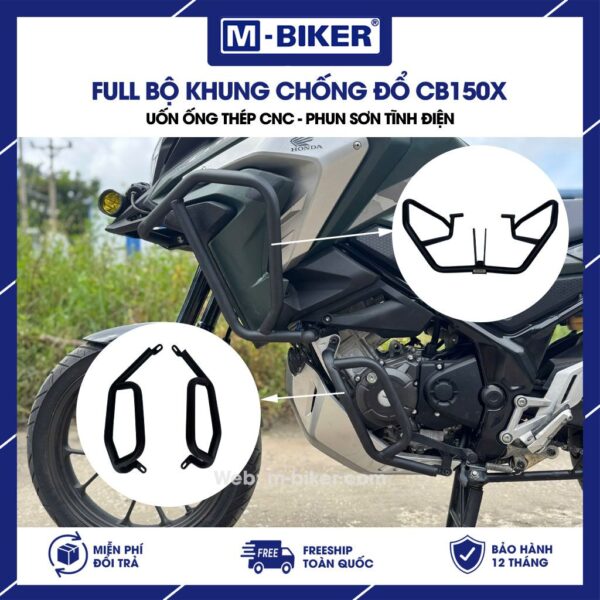 Khung chống đổ CB150X trên dưới