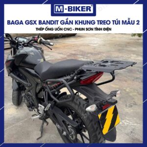 [M-Biker] Baga GSX Bandit gắn khung túi mẫu quả trám chất liệu thép phun sơn tĩnh điện