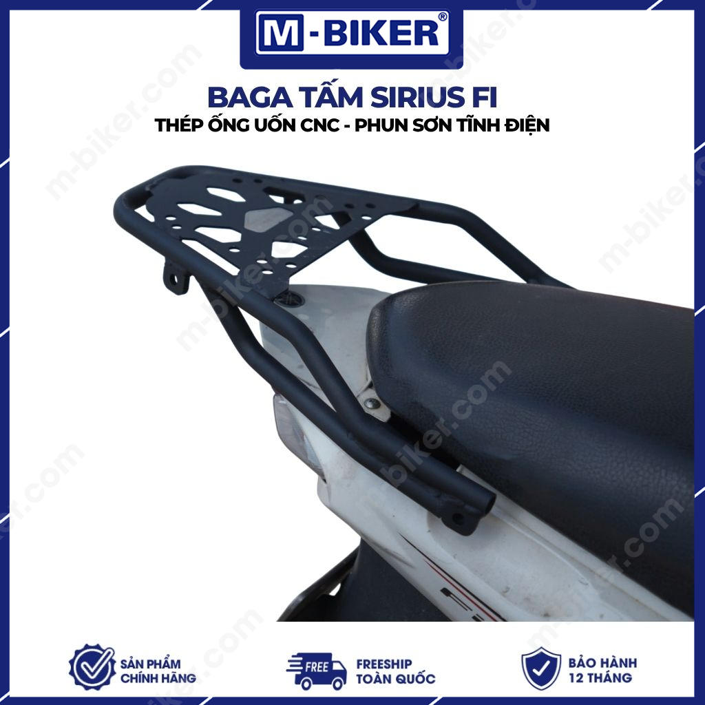 baga-tam-sirius-fi-00 Baga Tấm Sirius Fi M-Biker – Giải Pháp Gắn Thùng Sau Và Chở Hành Lý Tiện Lợi