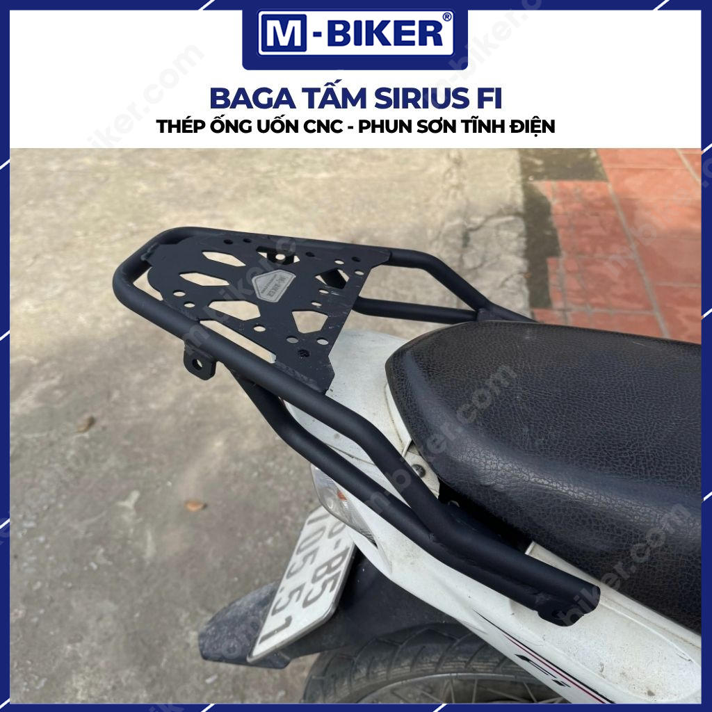 baga-tam-sirius-fi-01 Baga Tấm Sirius Fi M-Biker – Giải Pháp Gắn Thùng Sau Và Chở Hành Lý Tiện Lợi