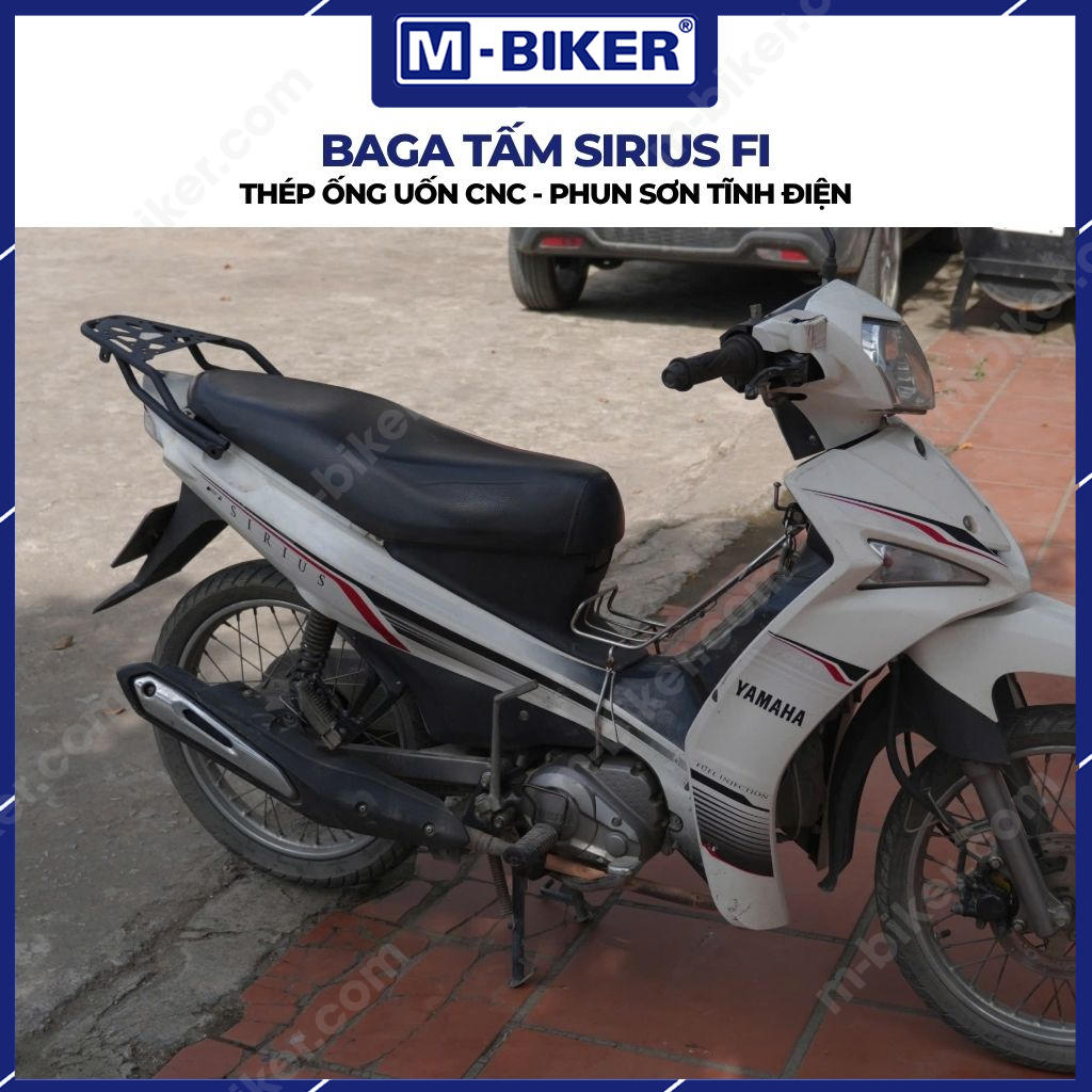baga-tam-sirius-fi-07 Baga Tấm Sirius Fi M-Biker – Giải Pháp Gắn Thùng Sau Và Chở Hành Lý Tiện Lợi