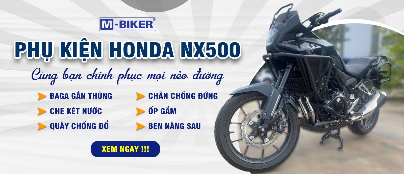 banner phụ kiện honda nx500