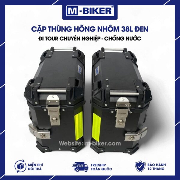 Cặp thùng hông vỏ nhôm 38L chính hãng MBiker
