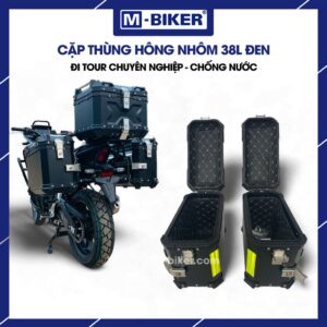 Cặp thùng hông vỏ nhôm 38L chính hãng MBiker