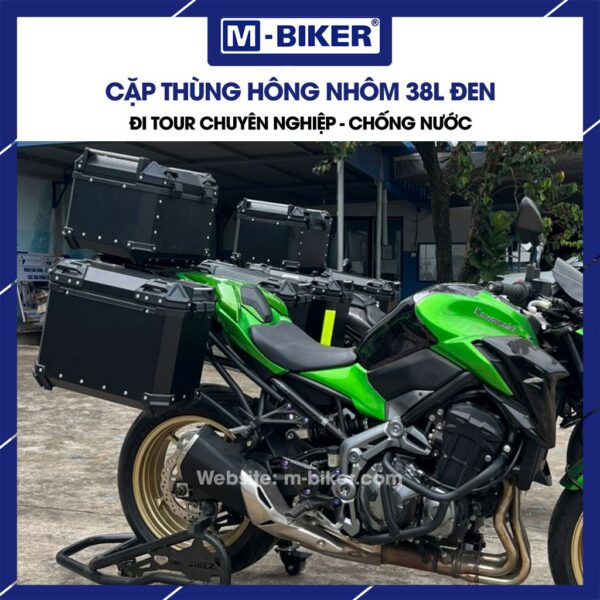 Cặp thùng hông vỏ nhôm 38L chính hãng MBiker
