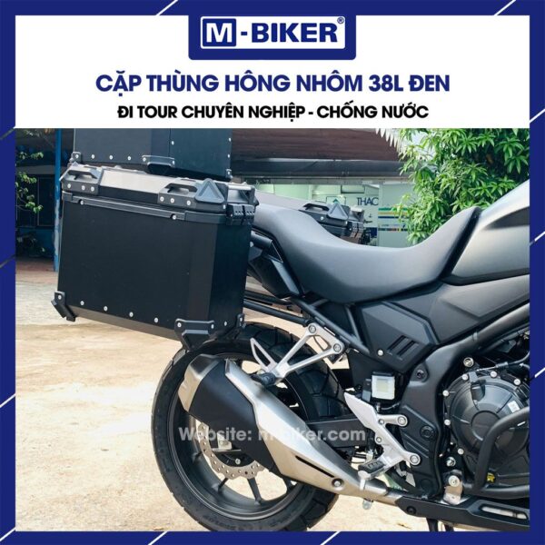 Cặp thùng hông vỏ nhôm 38L chính hãng MBiker