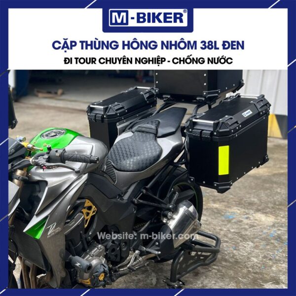 Cặp thùng hông vỏ nhôm 38L chính hãng MBiker