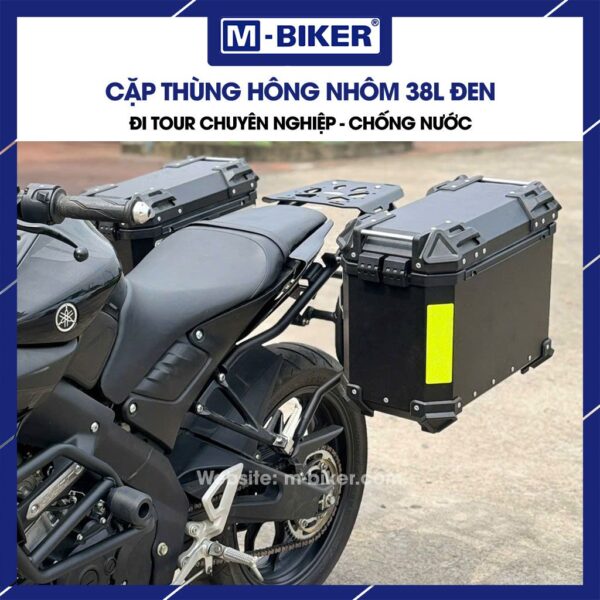 Cặp thùng hông vỏ nhôm 38L chính hãng MBiker