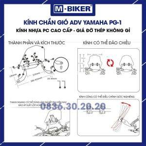 Kính chắn gió PG1 – Phụ kiện tối ưu cho xe Yamaha PG1 từ M-Biker