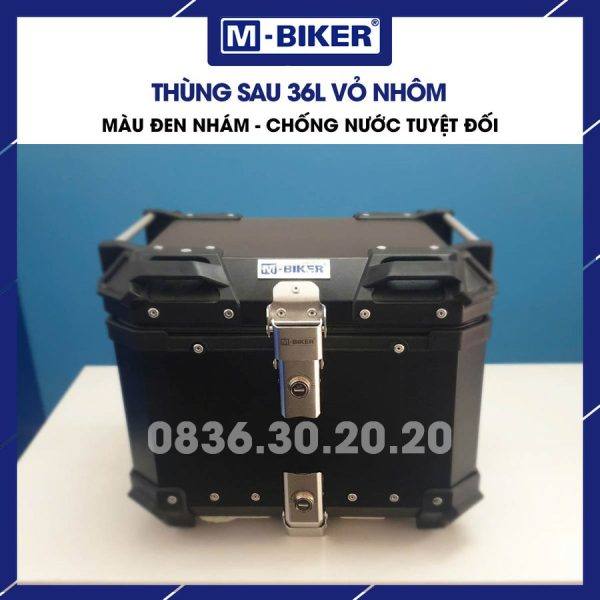 Thùng nhôm 36L chữ X MBiker