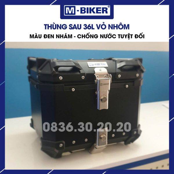 Thùng nhôm 36L chữ X MBiker