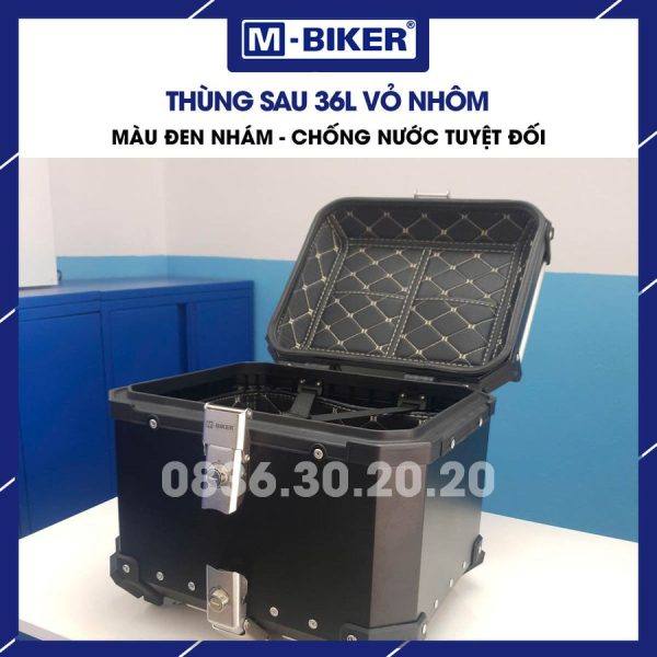 Thùng nhôm 36L chữ X MBiker