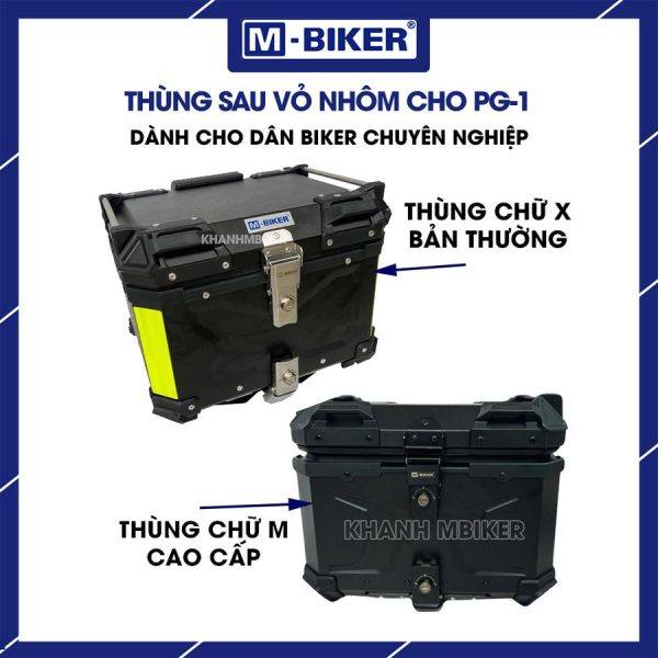 Thùng sau vỏ nhôm gắn xe PG1