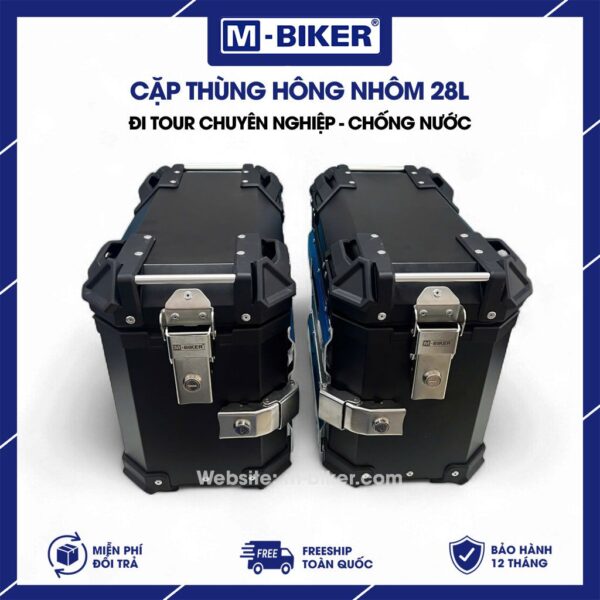 Cặp thùng hông nhôm 28L
