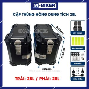Cặp thùng hông nhôm 28L