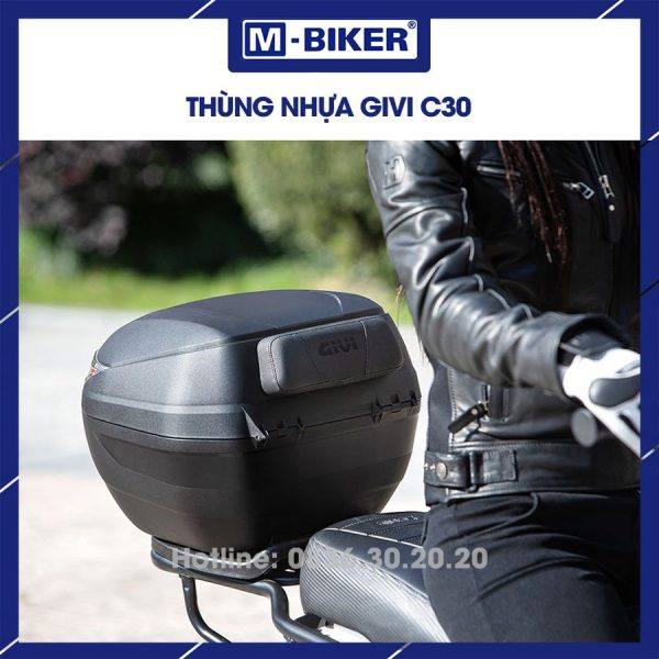 Thùng sau Givi C30N màu đỏ