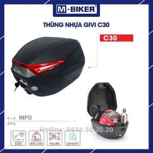 Thùng sau Givi C30N màu đỏ