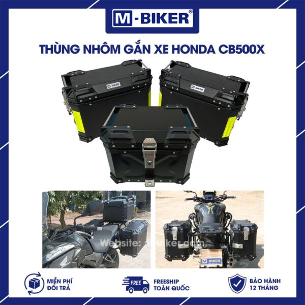 Bộ thùng nhôm CB500X chính hãng MBiker