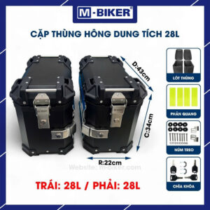 Cặp thùng hông 28L vỏ nhôm