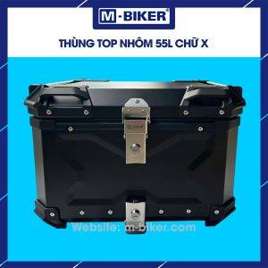 Thùng nhôm 55L chữ X M-Biker gắn xe máy