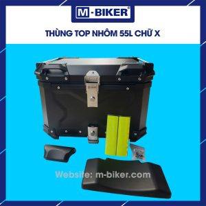 Thùng nhôm 55L chữ X M-Biker gắn xe máy