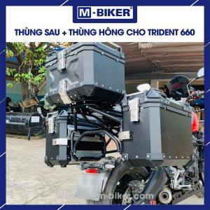 Bộ thùng nhôm Trident 660 chính hãng MBiker