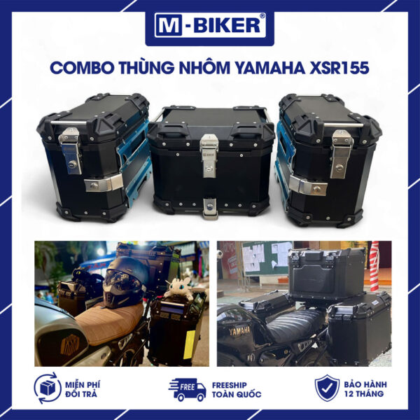Bộ thùng nhôm XSR 155 chính hãng MBiker