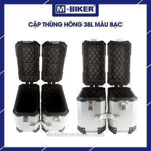 Thùng hông nhôm 38L màu bạc