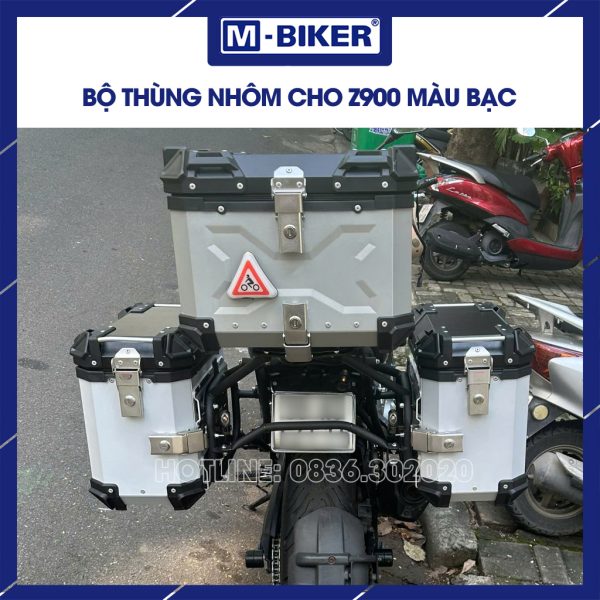 Thùng hông nhôm 38L màu bạc