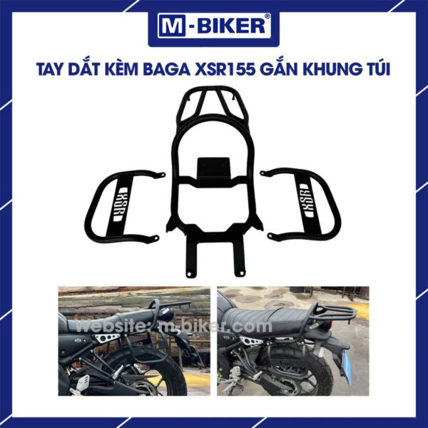 Tay dắt kèm baga sau gắn khung túi