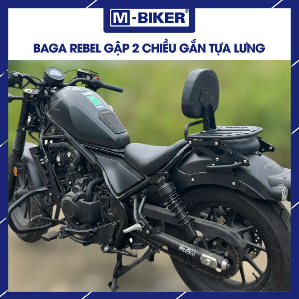 Baga Rebel gập hai chiều gắn tựa lưng