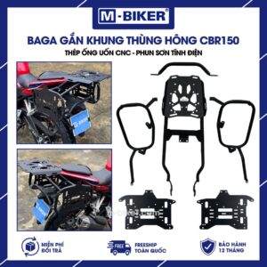 Baga CBR150 gắn thùng sau phun sơn tĩnh điện