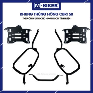 Baga CBR150 gắn thùng sau phun sơn tĩnh điện