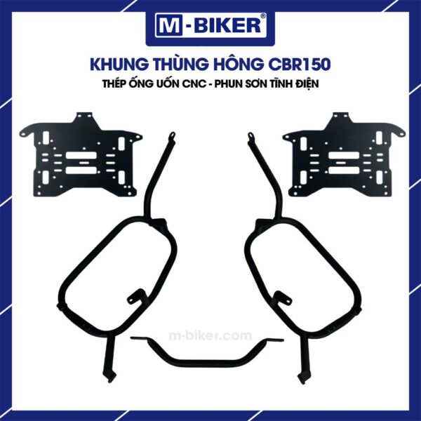 Baga CBR150 gắn thùng sau phun sơn tĩnh điện