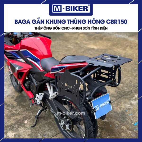 Baga CBR150 gắn thùng sau phun sơn tĩnh điện