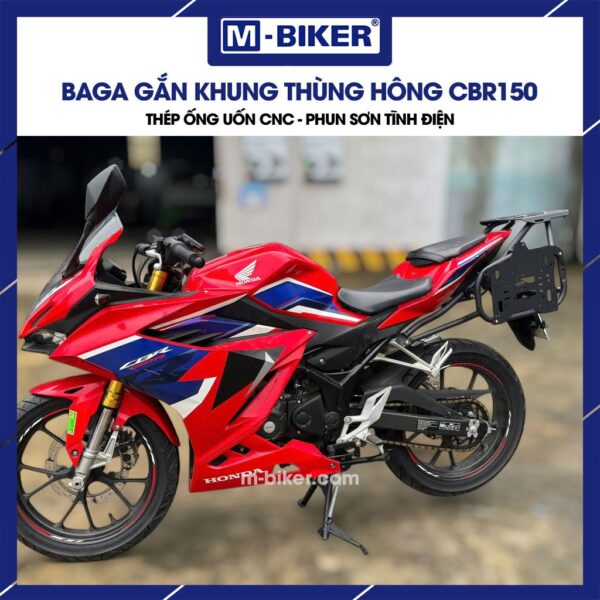 Baga CBR150 gắn thùng sau phun sơn tĩnh điện