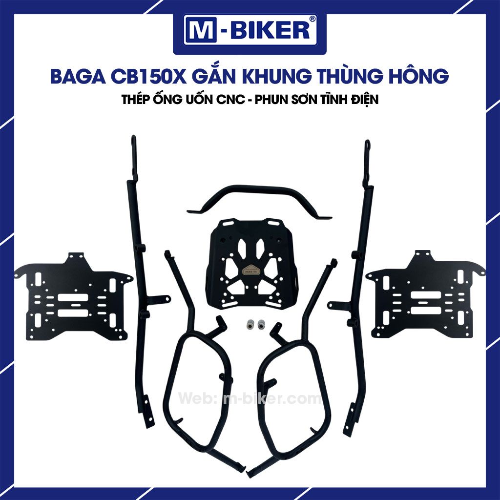 baga-cb150x-gan-khung-thung-hong-02 Baga CB150X gắn khung thùng hông