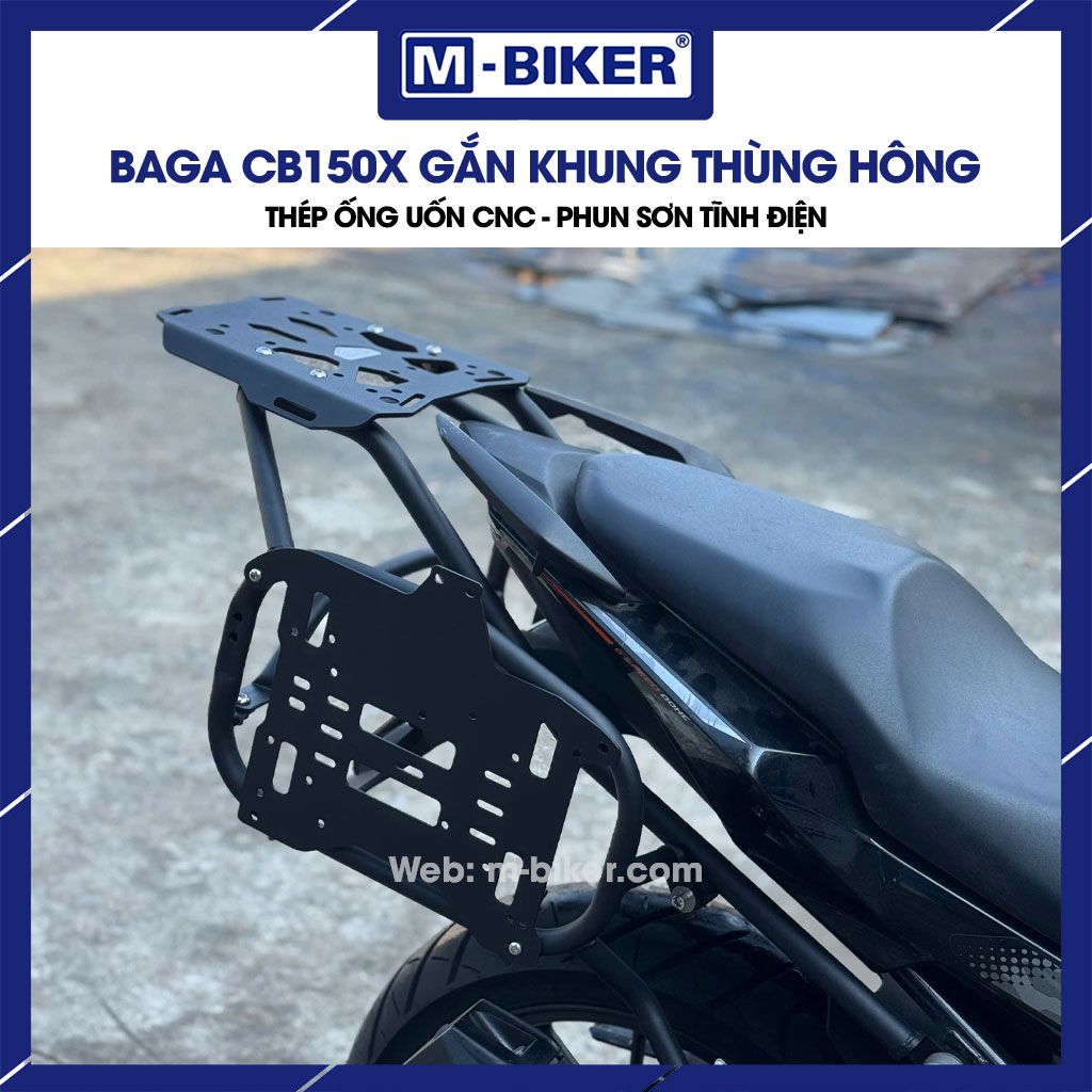baga-cb150x-gan-khung-thung-hong-04 Baga CB150X gắn khung thùng hông