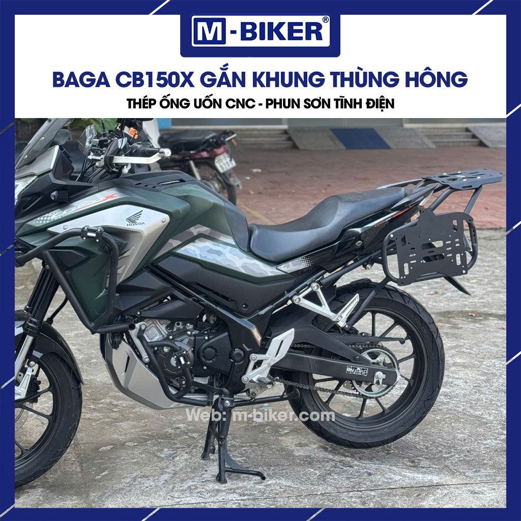 baga-cb150x-gan-khung-thung-hong-07 Baga CB150X gắn khung thùng hông