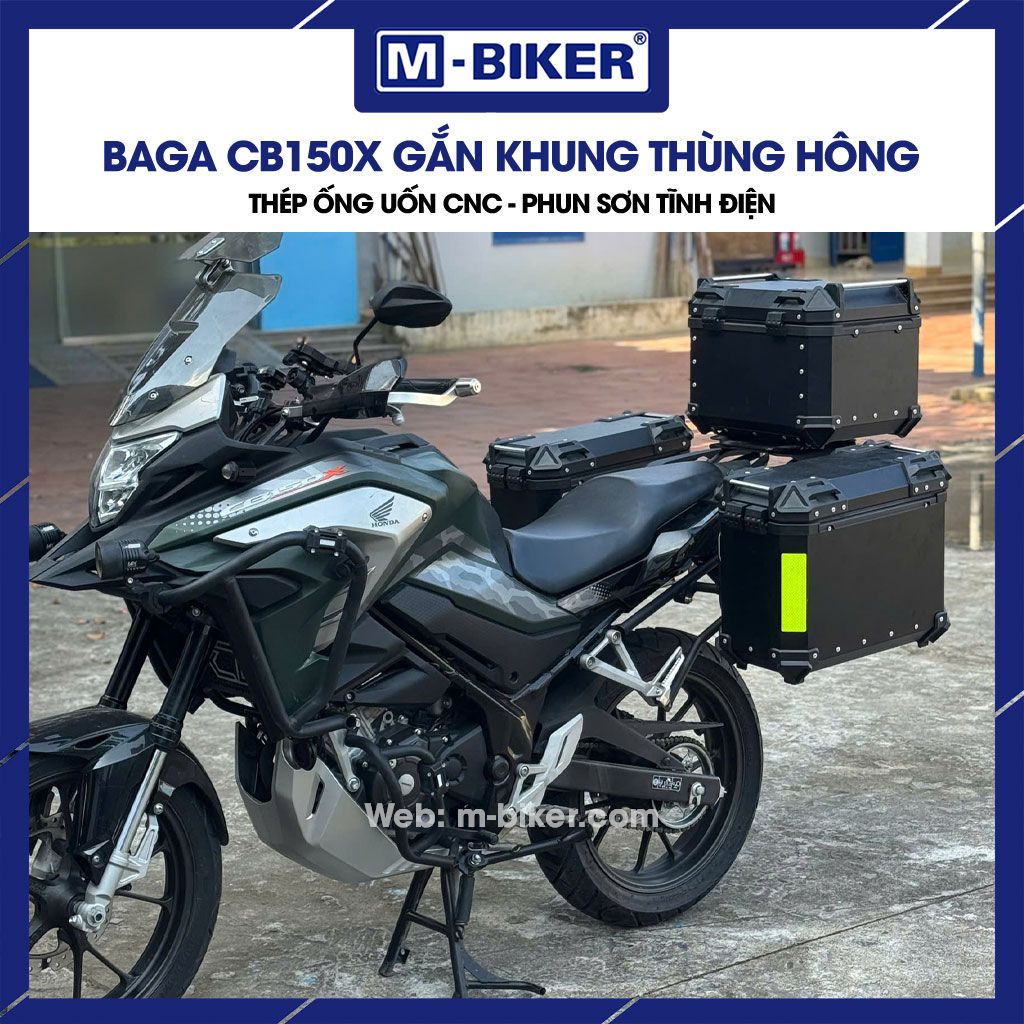 baga-cb150x-gan-khung-thung-hong-08 Baga CB150X gắn khung thùng hông