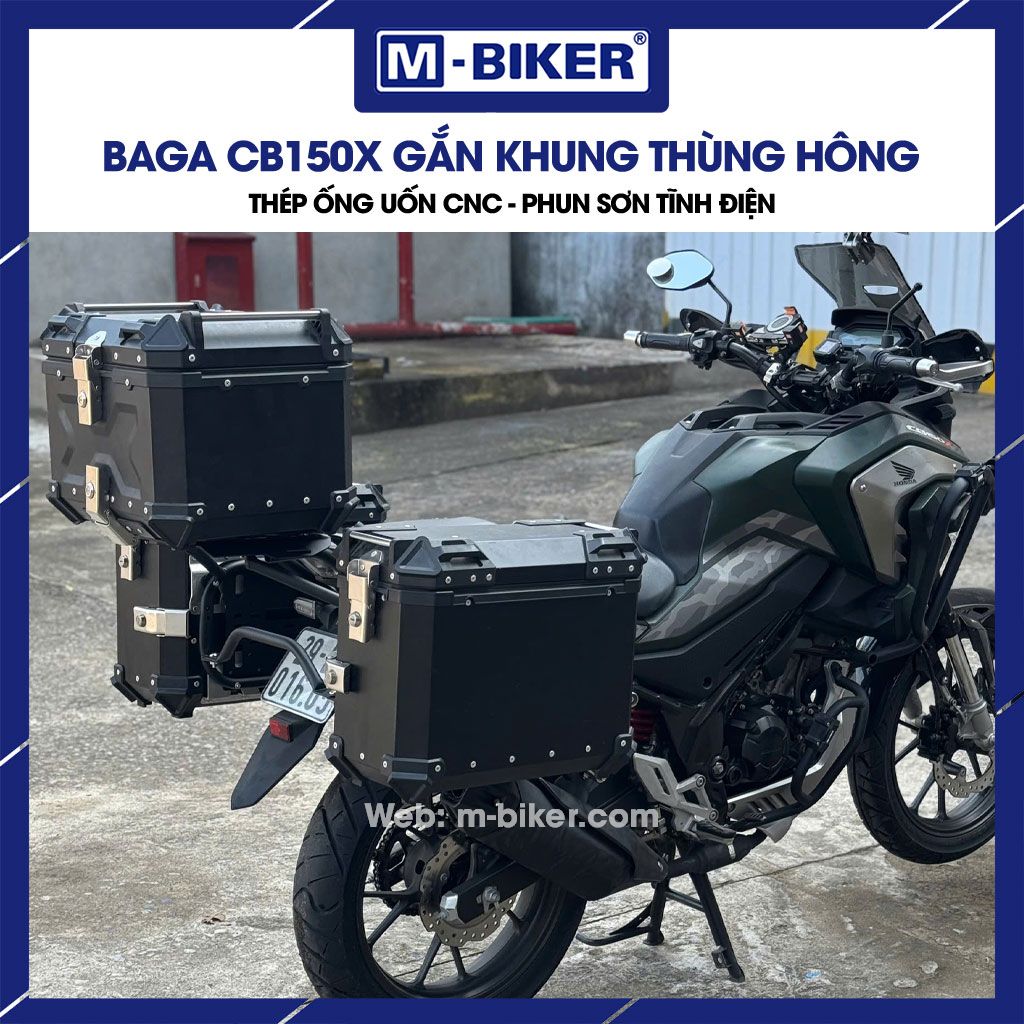 baga-cb150x-gan-khung-thung-hong-09 Baga CB150X gắn khung thùng hông