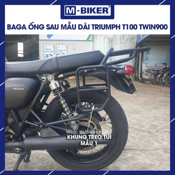 Baga Triumph dạng ống mẫu 3 cho T100-T120-Twin 900